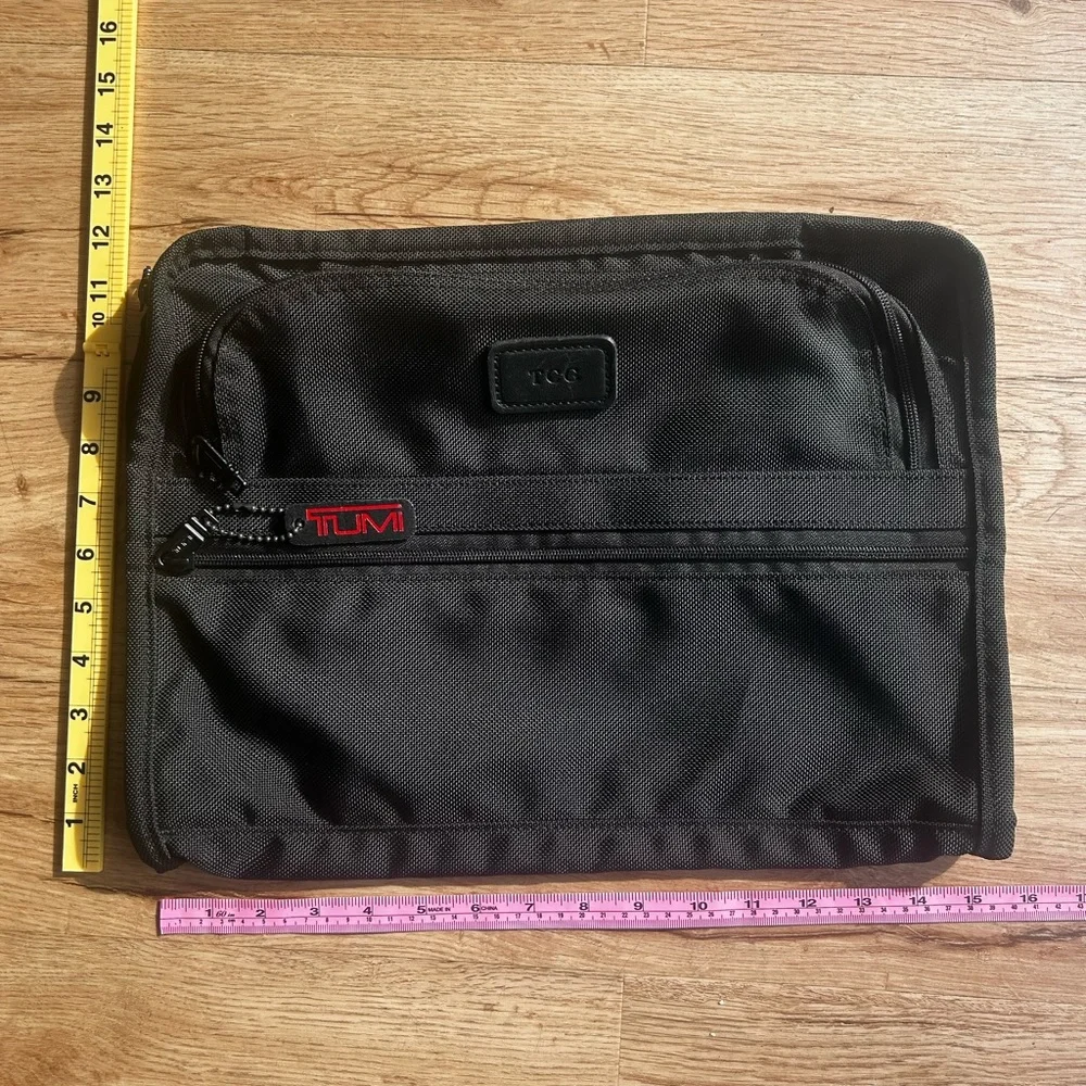 TUMI Made in USA Black Ballistic Nylon Travel Organizer Pouch vintage